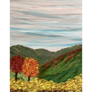 Autumn in the Hills Original Painting 11 x 14